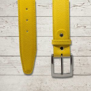 Genuine Italian Pebble Grain Calf Leather Belt Handcrafted in USA